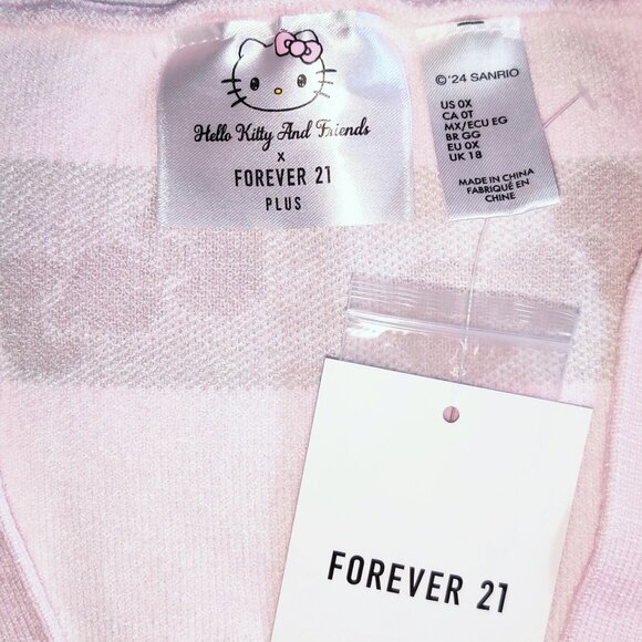 Forever 21 x Hello Kitty Embroidered Button-Up Cardigan Sweater (PLUS SIZE 0X) - Picture 4 of 5
